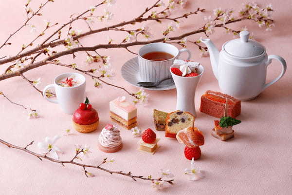 [ホテル雅叙園東京】「さくらアフタヌーンティー」、「さくらカクテル」桜色に染まる春限定メニューを堪能