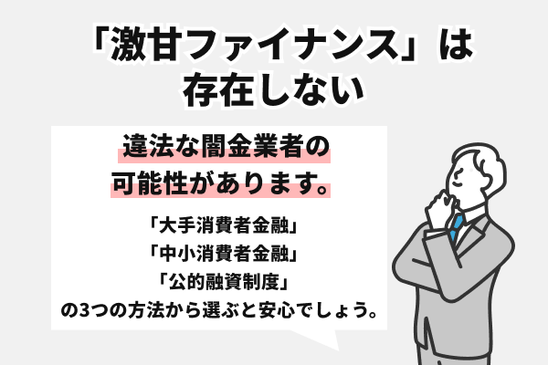 激甘審査ファイナンスの危険性と安全な3つの選択肢