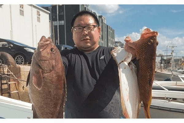 響灘の泳がせ釣りでヒラメにアコウ　エサのアジ釣りに苦戦も結果オーライ