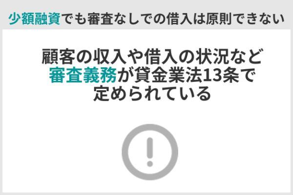 1.少額融資でも審査は必須