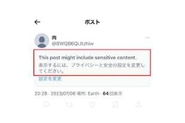 【2023年8月最新】X（旧Twitter）「センシティブな内容」の警告が解除できない！判定の原因と対処法