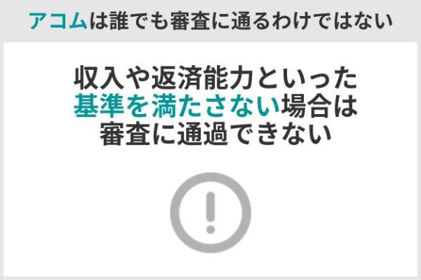 1.アコムは誰でも審査に通る？審査は甘い？