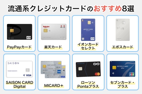 審査が甘い?流通系クレジットカードおすすめ8選