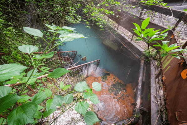 廃墟になった後も温泉が湧き続け温泉に飲まれた旅館がなんだか幻想的