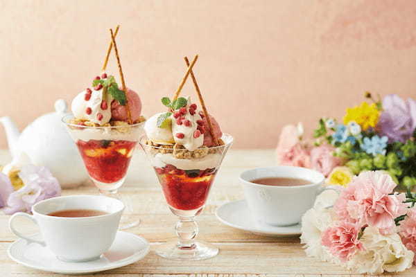【Afternoon Tea】凍らせて楽しむデザートシャーベットなど、冷やしておいしいスイーツが登場！母の日におすすめ、お菓子缶ギフトや「苺とアールグレイのパフェ」も