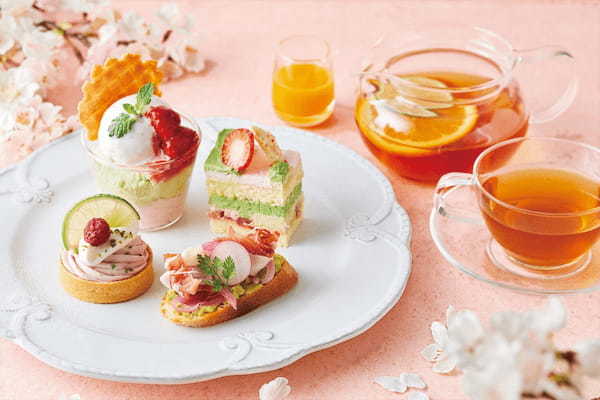 【Afternoon Tea】桜、いちご、抹茶、春の新作グルメが登場！お花見アフタヌーンティーセット、さくらと苺のパフェなど新発売