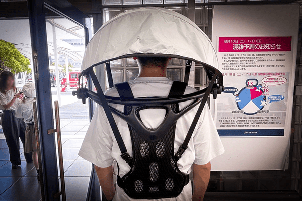 ハンズフリー背負える日傘