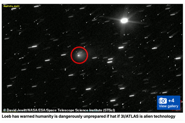 恒星間天体「3I/ATLAS」は“エイリアンの探査機”か？ハーバード大教授が警告する「地球到達」の具体的な時期とはの画像1
