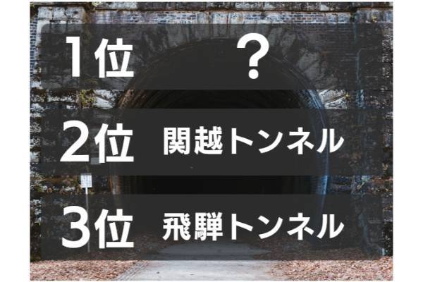日本の道路トンネルの長さ、第1位は？【ランキング vol.260】