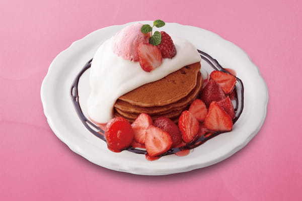 アメリカの老舗パンケーキカフェ 「オリジナルパンケーキハウス」 チョコレート&ストロベリー の新作パンケーキ3種を 2月1日(水)より期間限定販売
