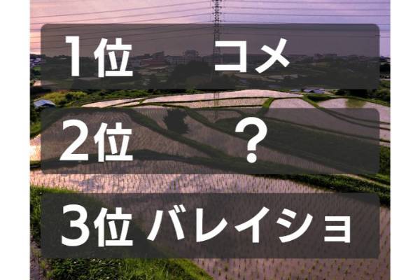 日本の農産物の生産量2位は？（2020年　農林水産省作況調査）【ランキング vol.255】