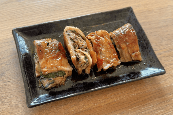 ふじたかなのワールドクッキング 豚バラなす折りたたみ焼き