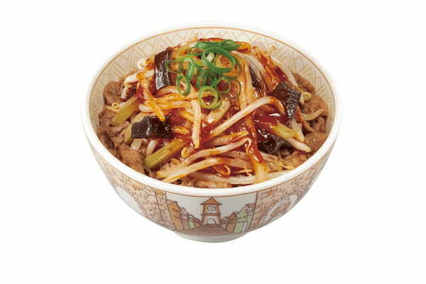 【すき家】シャキシャキ、コリコリ、やみつき食感！しびれる辛さの「麻辣もやし牛丼」新登場！