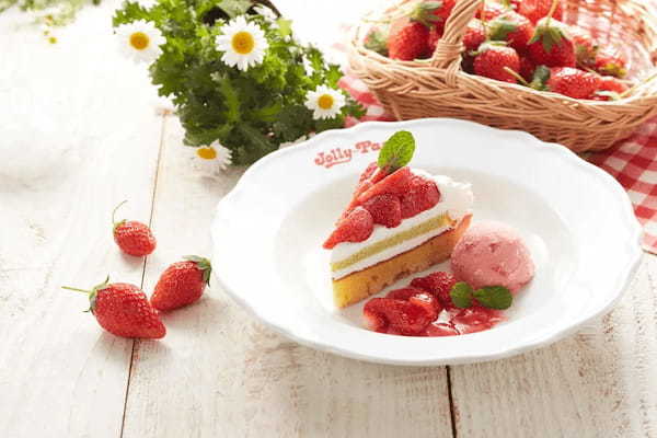 【ジョリーパスタ】ジョリーパスタから春らしい“苺のドルチェ”が新登場！「苺のタルト～ストロベリージェラート添え～」発売