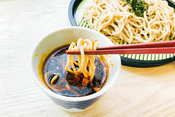 ざる蕎麦＋食べるラー油