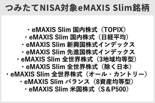 eMAXIS SlimとeMAXISの違いは？