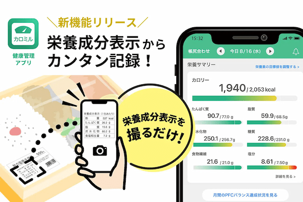 AIが栄養素を計算/記録、健康管理アプリ「カロミル」が話題 – コンビニ弁当も撮影するだけ