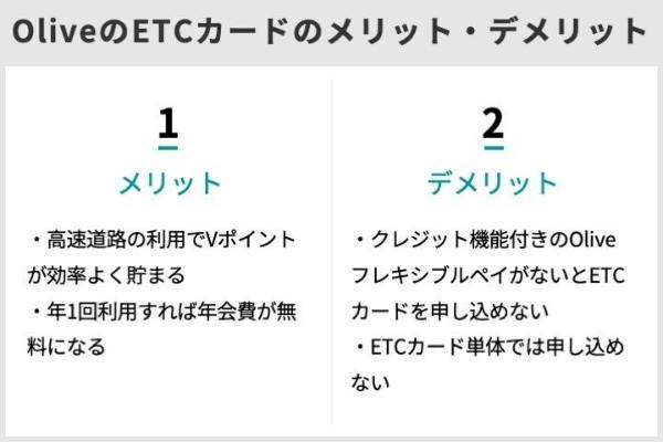 OliveでETCカードを作るメリットデメリット