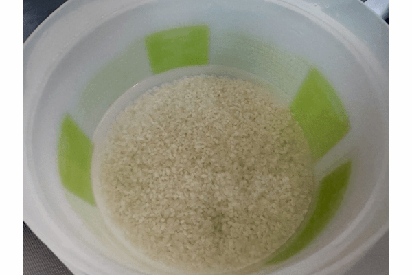 スケーター ご飯メーカー米を水に浸す