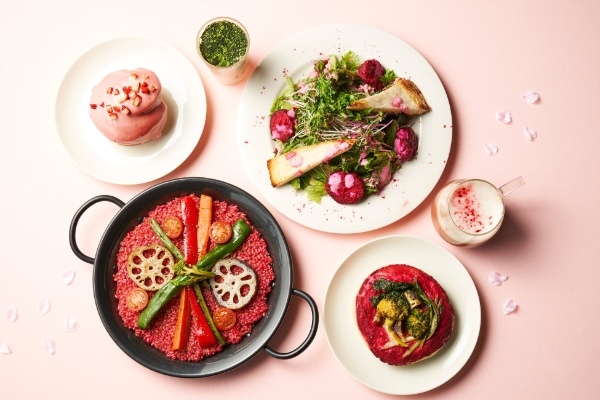 【プラントベースの1110 CAFE / BAKERY】桜色の期間限定商品が登場！／桜の下で、彩り豊かなBEETSを、心地の良いBeatとともに