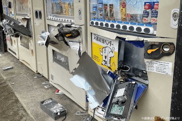 観光地の自販機が無残にも破壊、「日本はどうなるの」と悲鳴 鎌倉市は「近年の被害なかった」