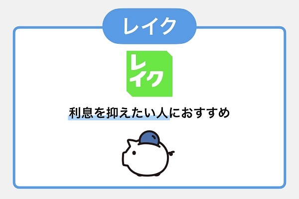 レイクは利息を抑えたい人や審査結果を早く知りたい人におすすめ
