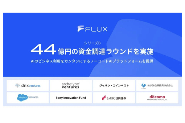 FLUX、44億円のシリーズB資金調達ラウンドを実施