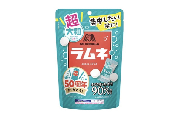 森永ラムネ発売50周年ありがとうThank you ⇒39 ⇒約3.9倍の特大サイズ「超大粒ラムネ」7月25日(火)より新発売