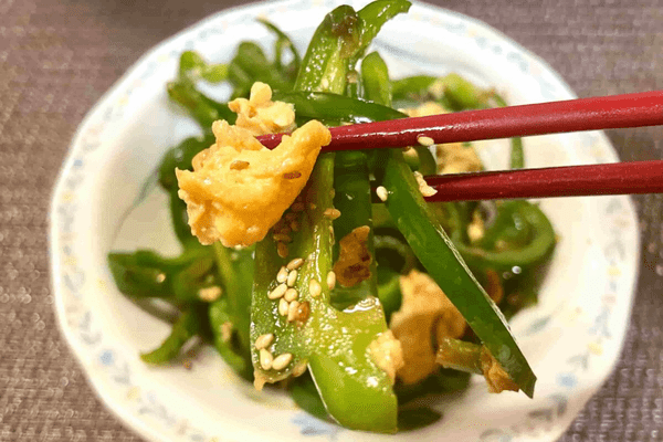 ピーマンと卵の炒め物