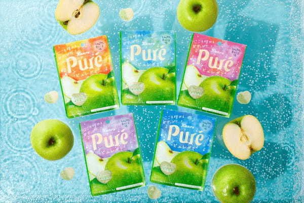 春にぴったりな爽やかな味わいが水彩タッチのデザインで登場！カンロ「ピュレグミ しゅんわり、青りんご」発売