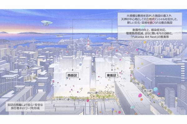 パルコや西日本鉄道など5者、福岡・天神地区で再開発　計画概要を提出