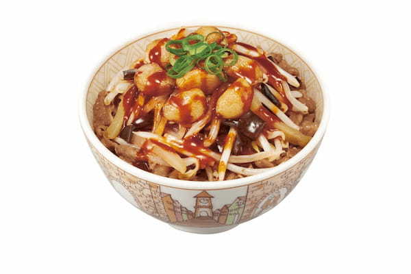【すき家】シャキシャキ、コリコリ、やみつき食感！しびれる辛さの「麻辣もやし牛丼」新登場！