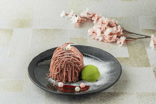【春限定】和栗x桜の特製モンブランクリーム。京はやしや春メニュー第4弾「和もんぶらん 桜」。一皿に春を詰め込んで、2月15日(水)より季節限定で登場。
