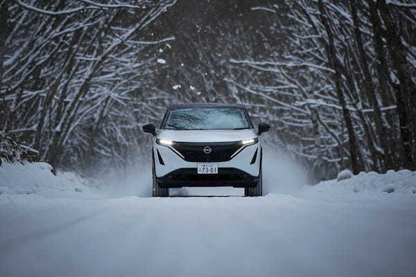 日産　雪上試乗　ひとつのECUで統合制御するe-4ORCEで快適雪上走行