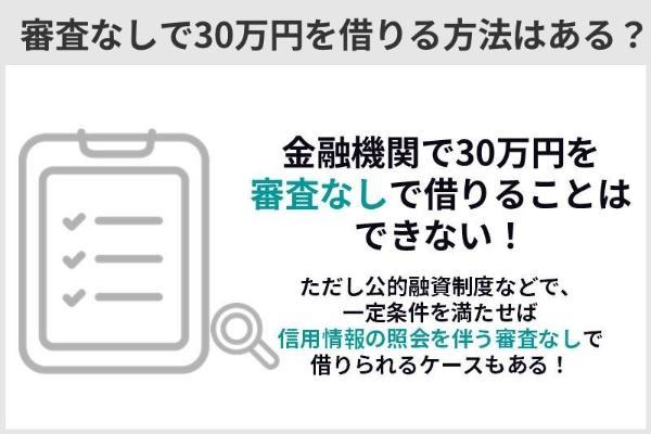 30万円借りるには？