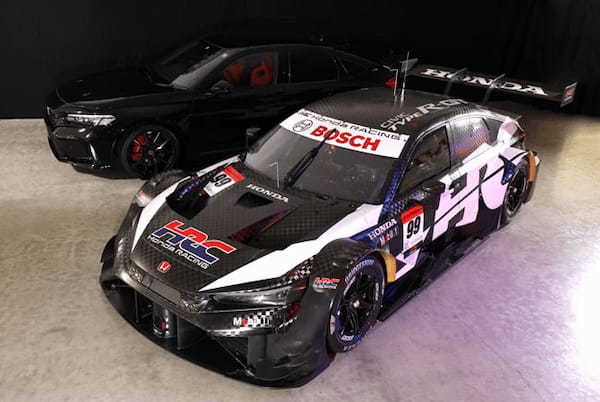 2024年のSUPER GTシリーズGT500クラスへの参戦を予定するCIVIC TYPE R-GTが走行テストを開始
