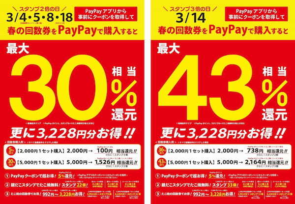「ぜったいお得な回数券」　価格そのまま！ラストチャンス！！3月は 『銀だこ × PayPay』 で超絶お得！(※1)