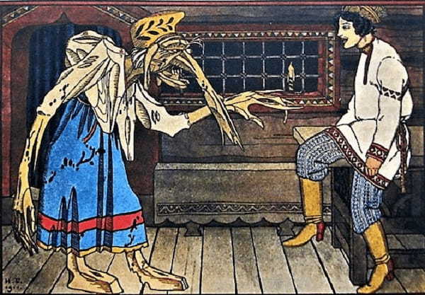 スラヴ民話の魔女バーバ・ヤーガとは？ すり鉢に乗って飛び、子どもたちを捕食し…