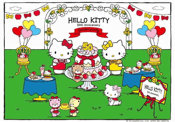 今年50周年を迎えたハローキティとベイクルーズが提案する3つのフードブランドが、「HELLO KITTY 50th Anniversary GARDEN PARTY」を開催！