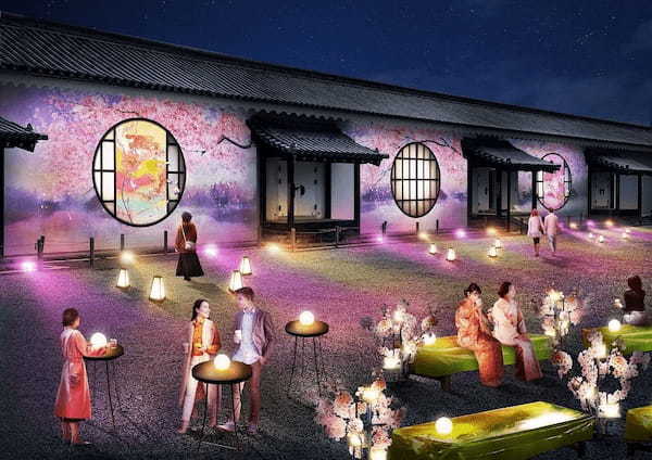 ネイキッド、体感型アート展「NAKED FLOWERS 2023 桜 世界遺産・二条城」の体験メニューなど発表