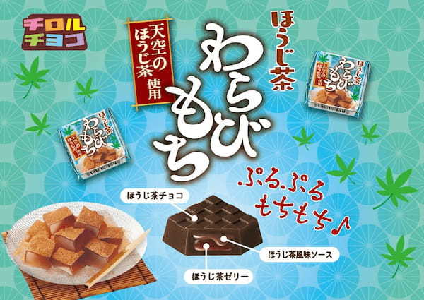 “天空のほうじ茶”使用！夏にぴったりなぷるぷるもっちり食感の「チロルチョコ〈ほうじ茶わらびもち〉」を新発売！