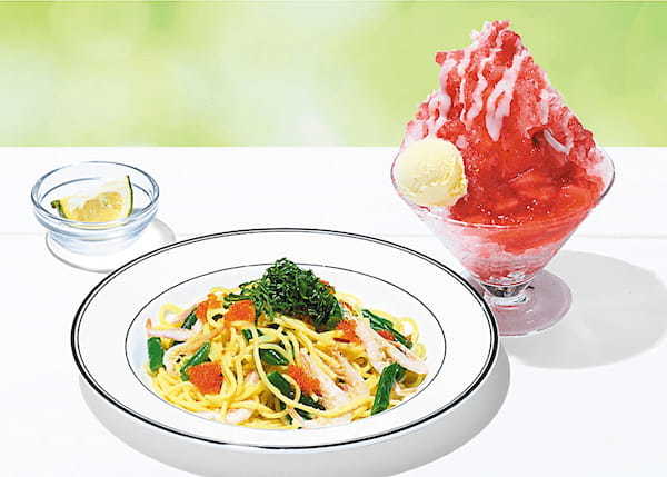 【銀座コージーコーナー】旬の食材でパワーチャージ！夏野菜や魚介のパスタ3品と、定番のかき氷2品が登場