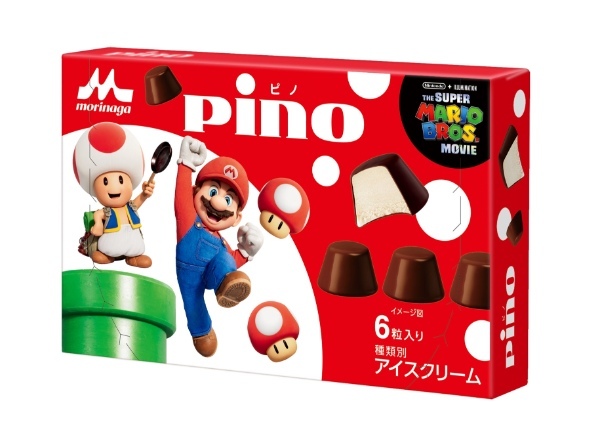 「ピノ」「ピノ チョコアソート」「ピノ シーズンアソート」から『ザ・スーパーマリオブラザーズ・ムービー』 パッケージを4月24日(月)より、全国にて数量限定発売!