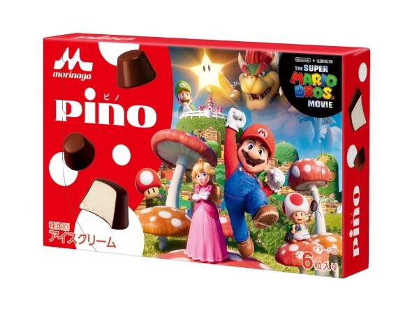 「ピノ」「ピノ チョコアソート」「ピノ シーズンアソート」から『ザ・スーパーマリオブラザーズ・ムービー』 パッケージを4月24日(月)より、全国にて数量限定発売!