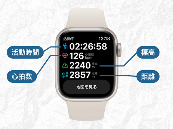 登山アプリ「YAMAP」がApple Watch対応。スマホを出さず現在地などを確認可能に