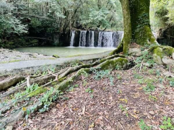 車で行ける山鹿のナイアガラの滝で、夏を見る　～山鹿市鹿北町　釘ノ花の滝～