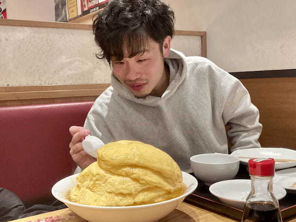 【大阪王将】2月限定「ふわとろ玉子1枚増量券」を７枚使って玉子８枚重ね天津飯を注文（笑）破壊力抜群！