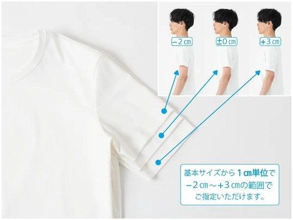 あと1cm調節できたら…が実現！自分好みにセミオーダーできる『Tシャツ』クラファン実施中