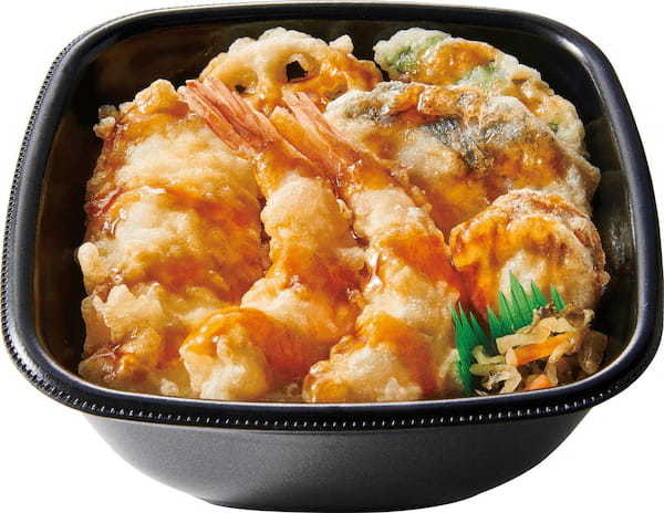 「ほっともっと」春の定番商品を今年も販売！　春らしい鰆（さわら）やエビ・イカ・ホタテ、海鮮の天ぷらを贅沢に　『海鮮天丼』590円　3月10日（金）より全国で発売