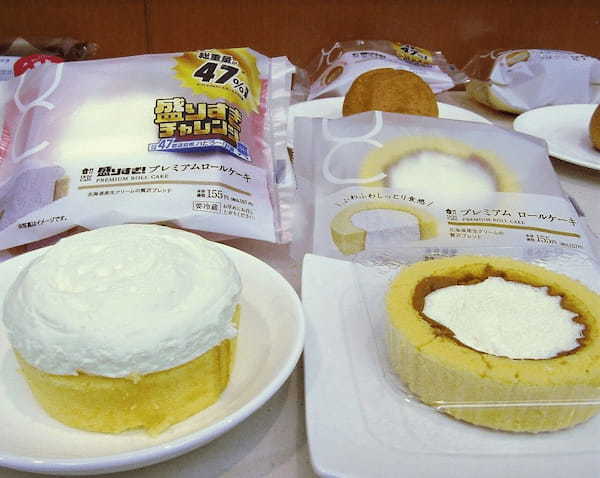 「プレミアムロールケーキ」あふれんばかりのクリームで価格据え置き ポイントはワクワク感 ローソン初・12品対象に約47%増量の「盛りすぎ!チャレンジ」